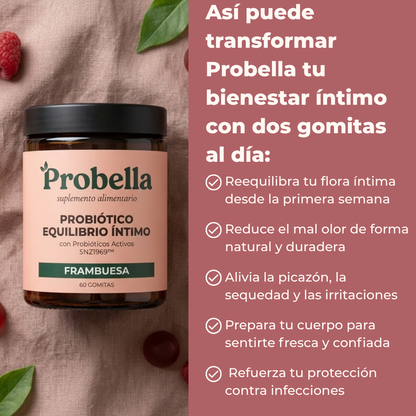 PROBELLA | Flora íntima natural sana sin antibióticos ni cremas