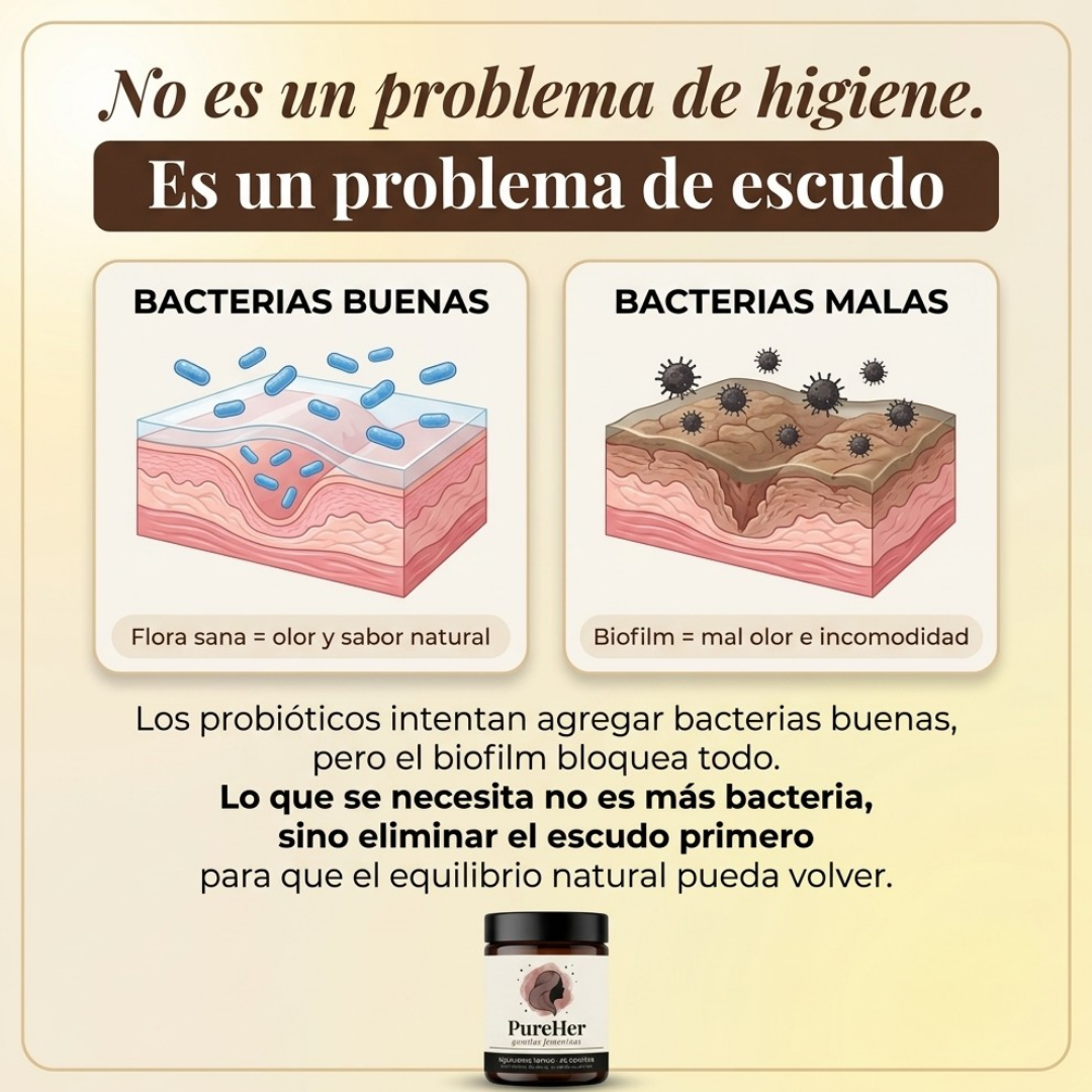 PUREHER | Flora íntima sana y equilibrada, sin antibióticos ni cremas