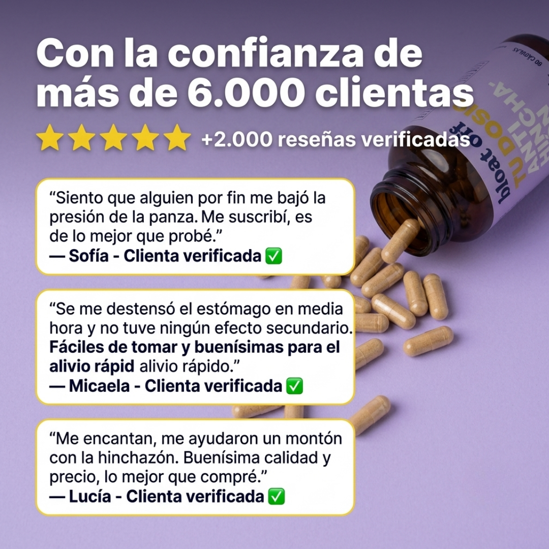 BLOAT OFF | Alivio para la hinchazón, sin dietas ni químicos raros