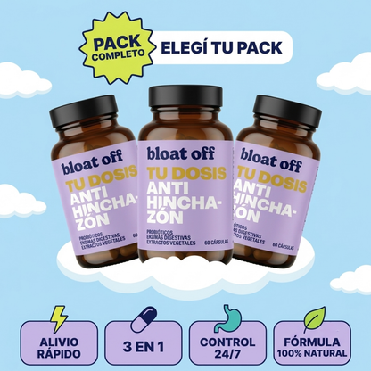 BLOAT OFF | Alivio para la hinchazón, sin dietas ni químicos raros